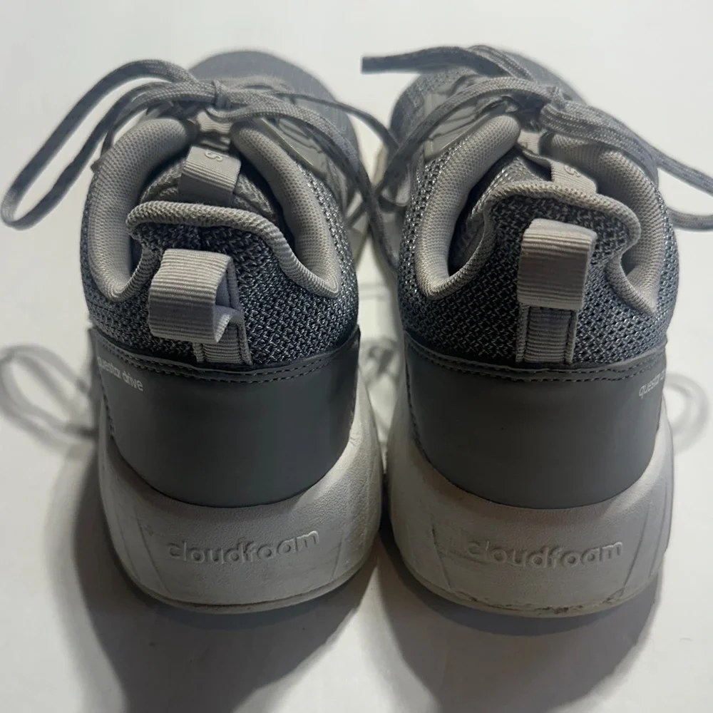 adidas Questar Drive Grey and white mesh Athletic Sneakers ortholite float sz 8